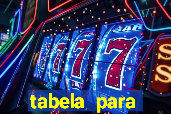 tabela para misturar cores
